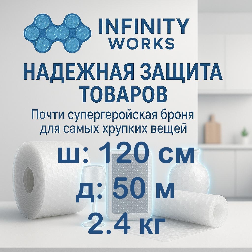Воздушно-пузырьковая пленка Infinity Works VP-12050-2.4 полиэтилен 5000 см 1 шт