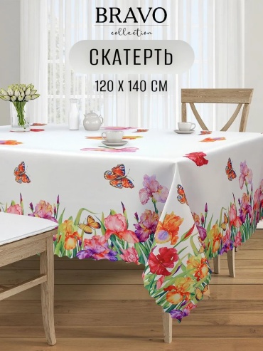 Скатерть BRAVO Bravo/Скатерть/Печать/120*140/151989 см 140x120 см, полиэстер, 1 шт