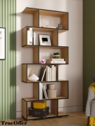 Стеллаж напольный TrueOffer 73x25x176 см, коричневый, черный