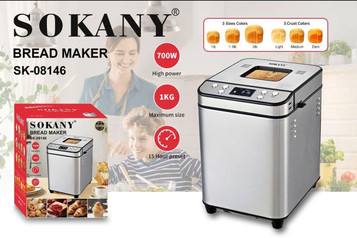 Хлебопечь SOKANY SK-08146 серебристый