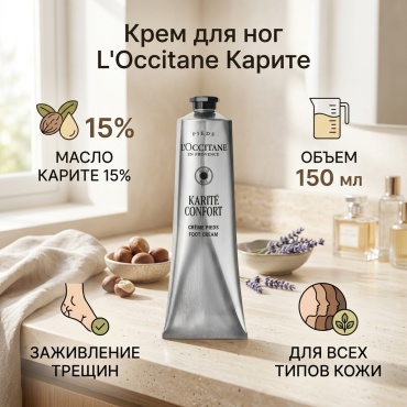 L'Occitane Карите крем для ног 150 мл