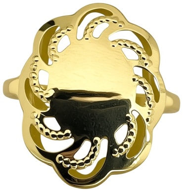 Кольцо Italy Exclusive RJGold _184 размер 20 вес 1.26 г золото, без вставок