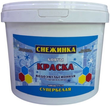 Polymer водоэмульсионная Снежинка 25 кг, белый цвет
