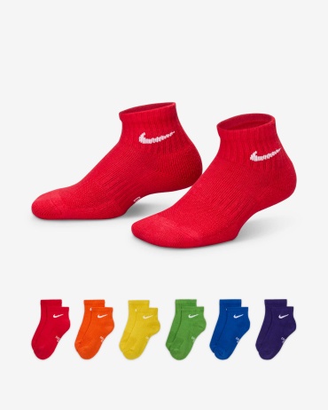 Носки Nike SX6912-903 6 пар синий, фиолетовый 5Y-7Y(M)