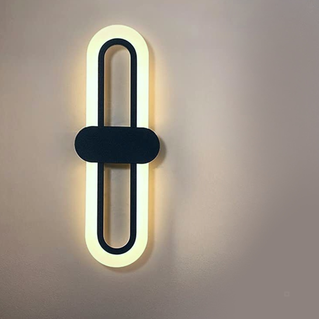 Бра настенный, накладной LED, черный, белый