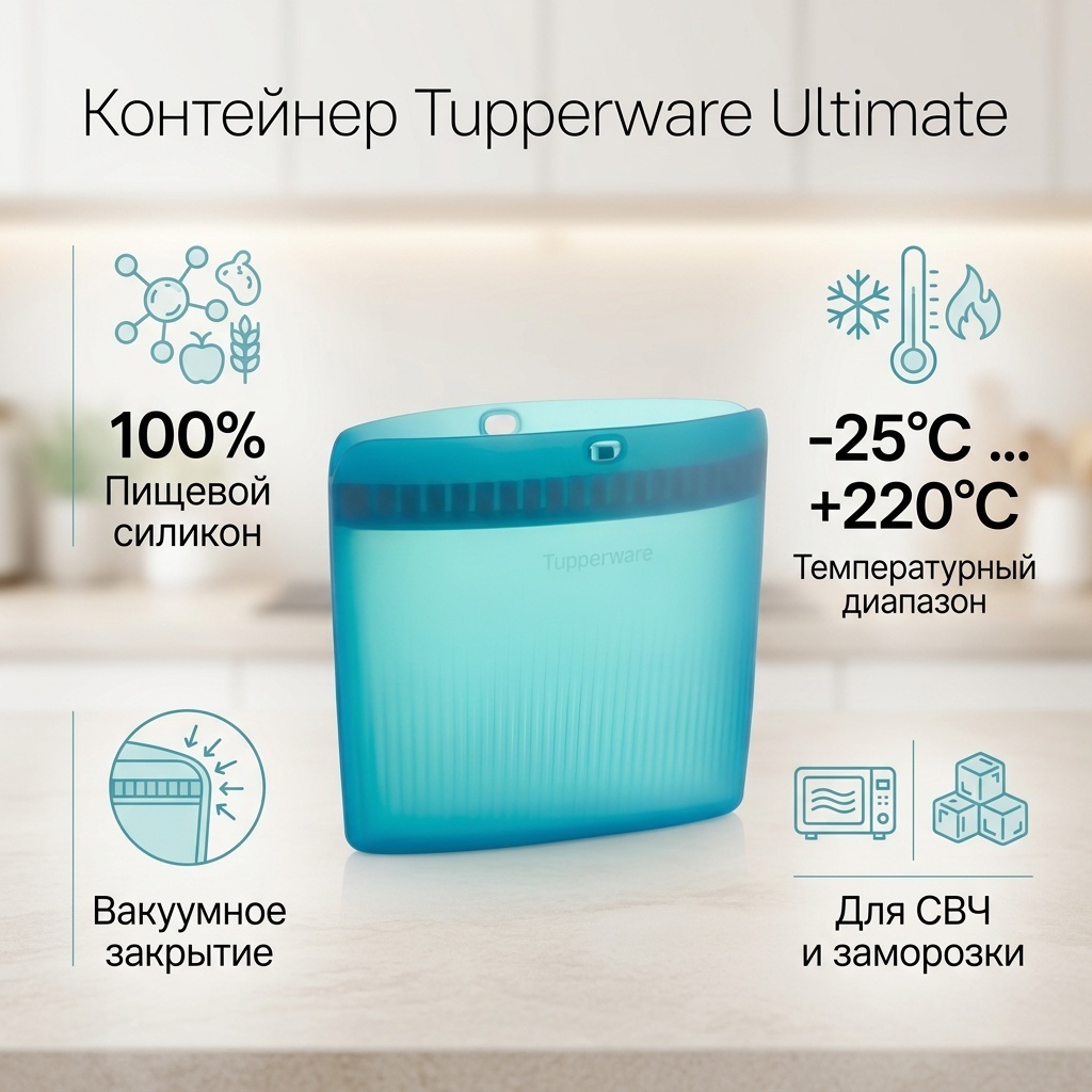 Tupperware контейнер Ultimate РП 574 1 шт, силикон