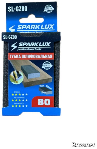 Spark Lux губка шлифовальная P80 (100х70 мм), 1 шт