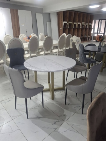 Обеденный стол ALI HOME Gloria, 100х100x78 см, МДФ, белый