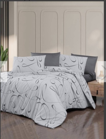Комплект First Choice ALFEO Anthracite семейный хлопок, ранфорс, 4 наволочки: 50x70 см, 70x70 см