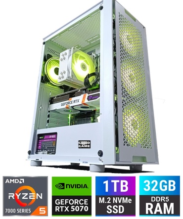 GoodGame R5 7500F / RTX 5070 12 Гб / 32 Гб /  SSD 1000 Гб / Win 11 Pro