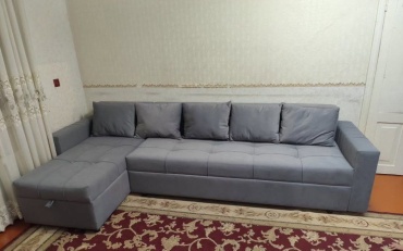 Угловой диван mebel SQ диван, 300х80 см, обивка ткань, серый