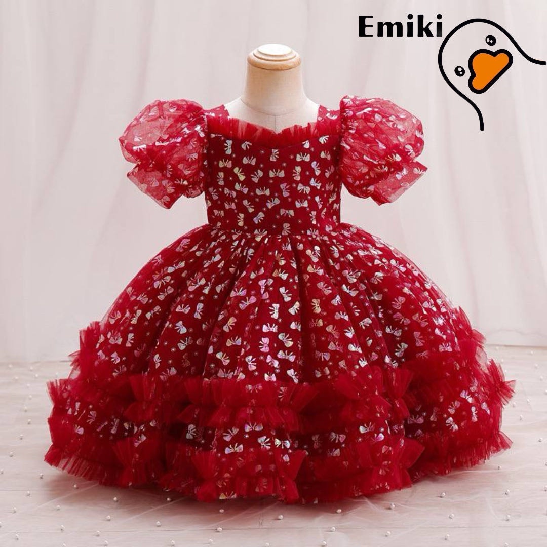Нарядное платье Emiki бордовый