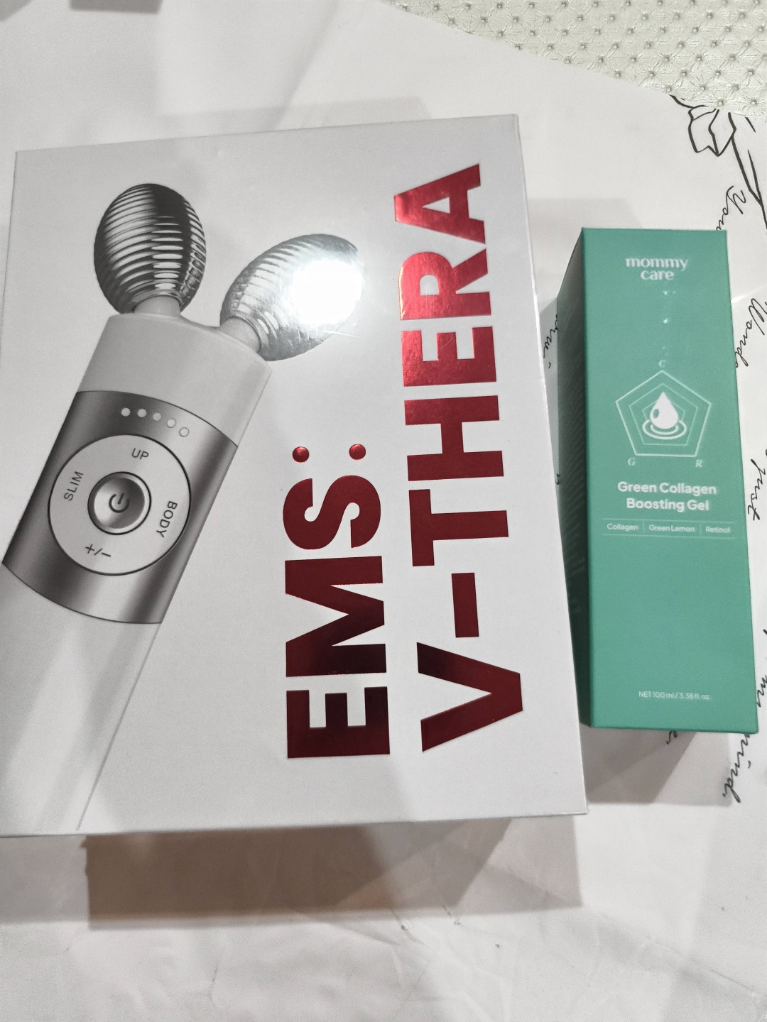 Массажер Mommy Care EMS V-THERA (модель HW-0803) ручной раскатывающий, растирающий, роликовый