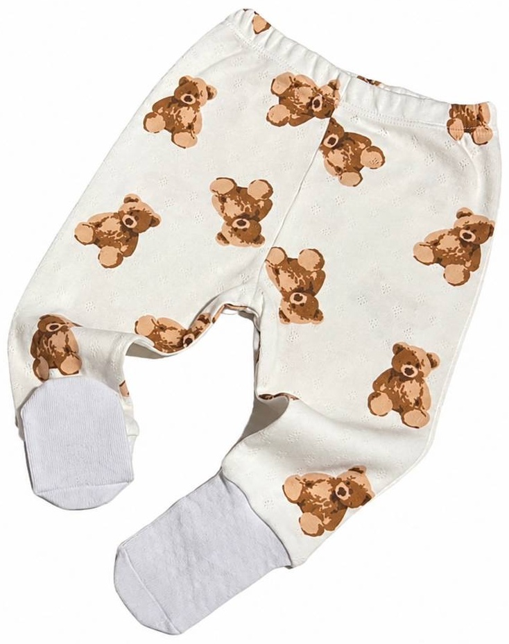 Ползунки Twins коричневый, белый