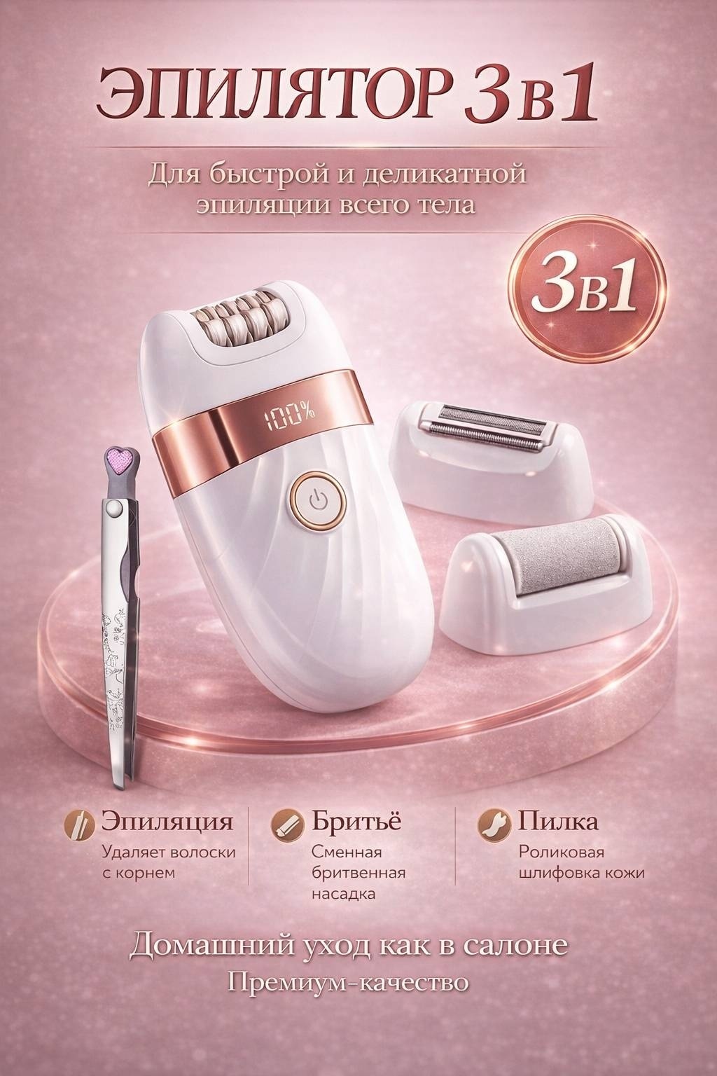 Эпилятор 3 в 1 Type-C