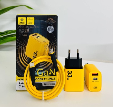 Inkax C13 USB, USB Type-C 33 Вт желтый