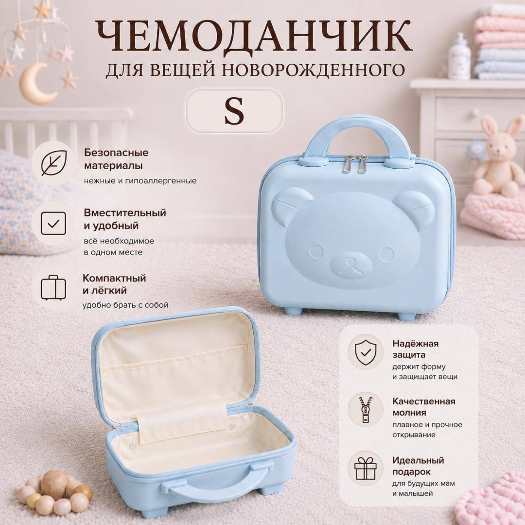 Чемодан 18087334_117106566 пластик 6 л голубой