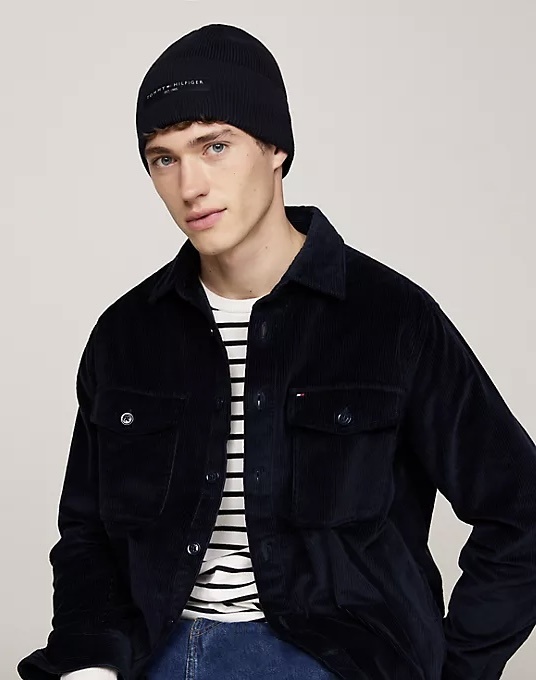 Шапка Tommy Hilfiger размер универсальный, синий