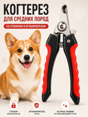 Когтерез-секатор, вид животного: собаки, кошки