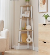 Стеллаж напольный ZENE L34Y, 48.5x33.4x125 см, белый