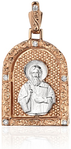 Икона Эстет 01П162052 вес 4.98 г золото, фианит