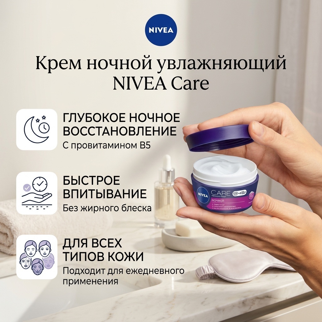 NIVEA крем ночной увлажняющий cere марки 100 мл