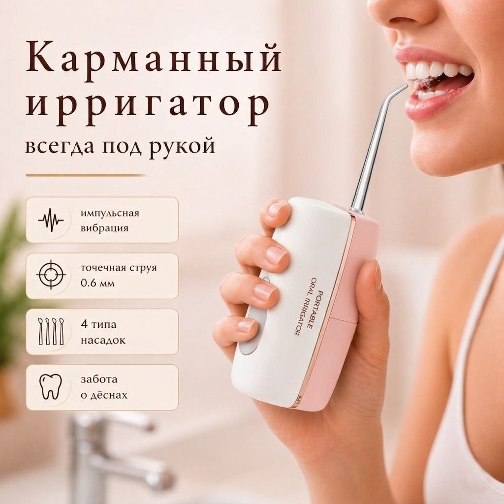 Ирригатор 30379441_155187584 моноструйный, портативный
