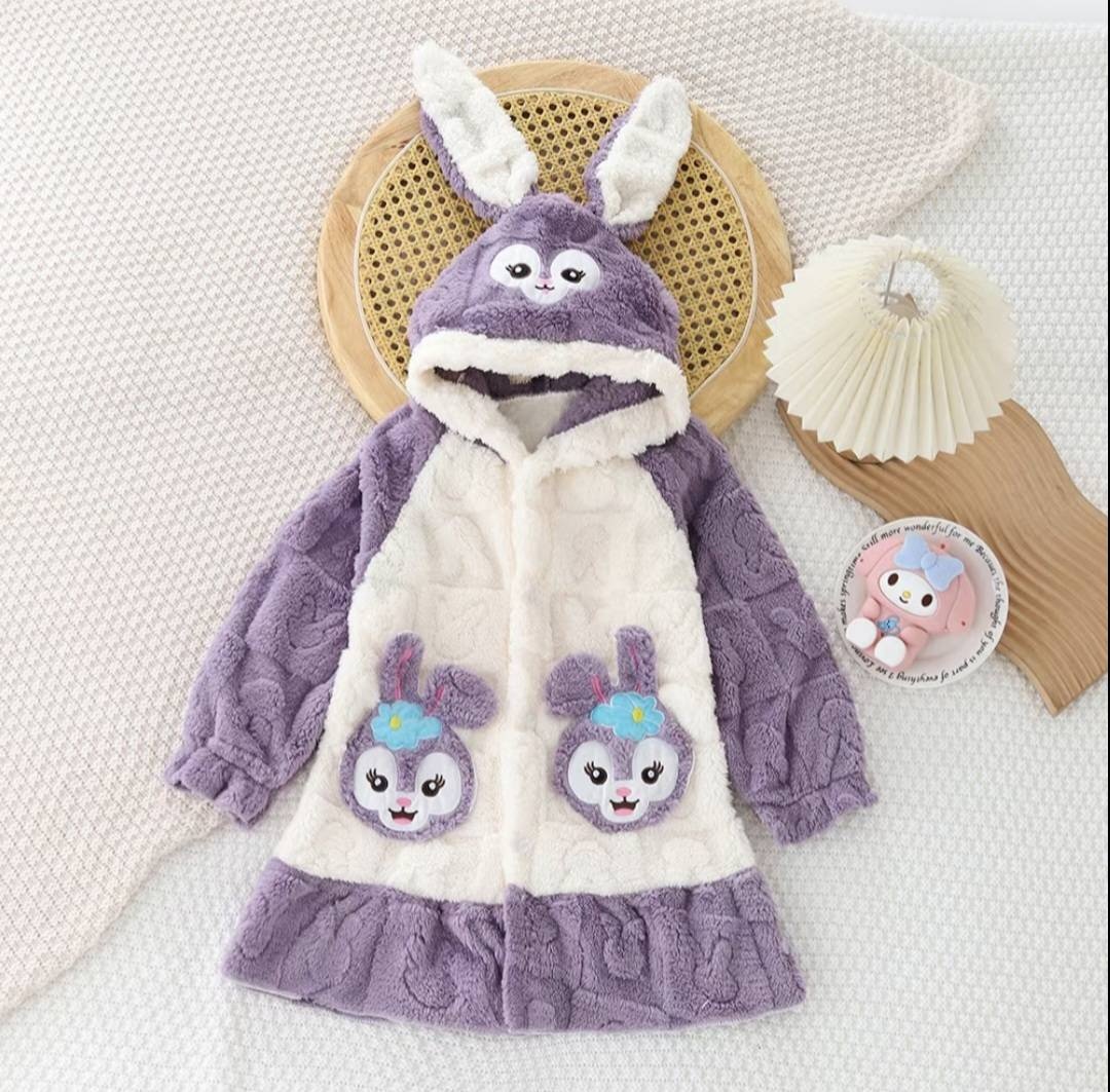 Флисовый халат BABY STYLE сиреневый