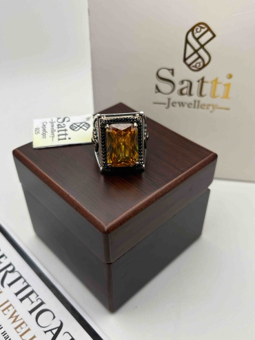 Перстень Era Jewellery 270301019 размер 21 вес 28.23 г серебро, цитрин