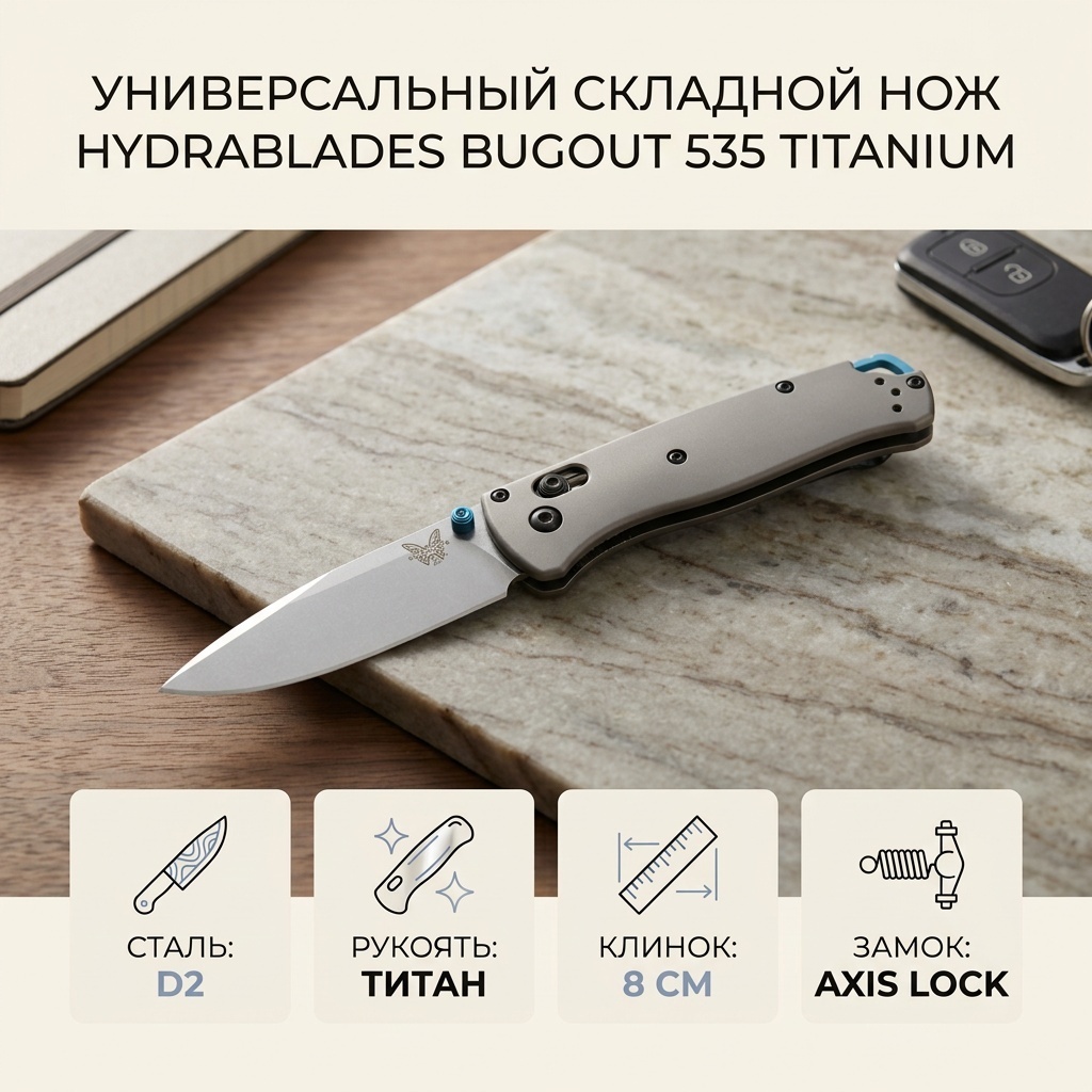 Нож универсальный HYDRABLADES, лезвие: нержавеющая сталь 1 шт