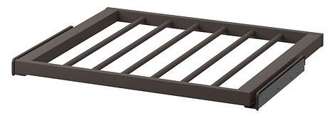 Вешалка IKEA IKEA KOMPLEMENT pull-out trouser hanger, тёмно-серый серый 6 шт