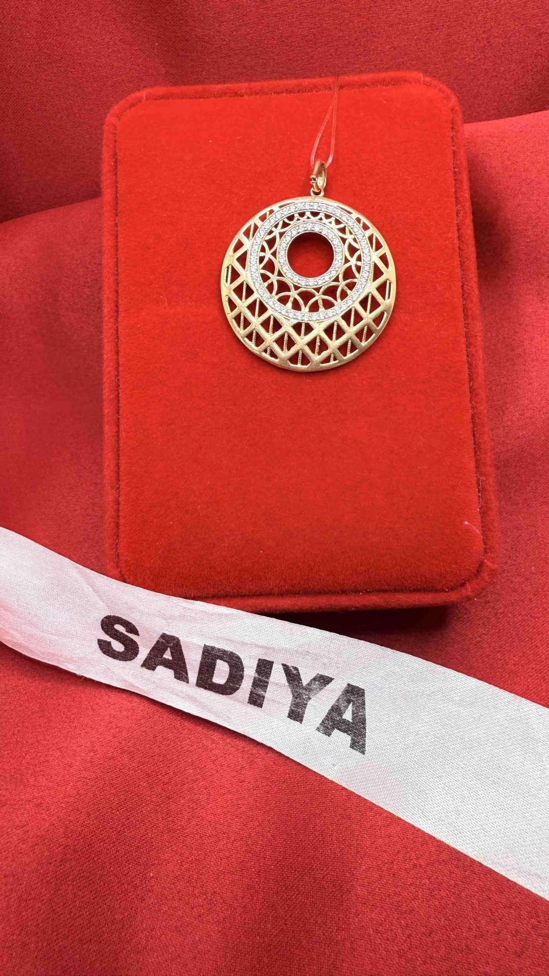 Подвеска SADIYA 119520859 вес 3.38 г золото, фианит