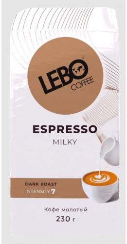 Кофе LEBO Coffee Espresso Milky молотый 230 г