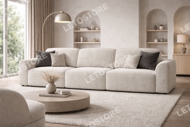 Диван Letostore Skandi, 300х115 см, обивка шенилл, бежевый