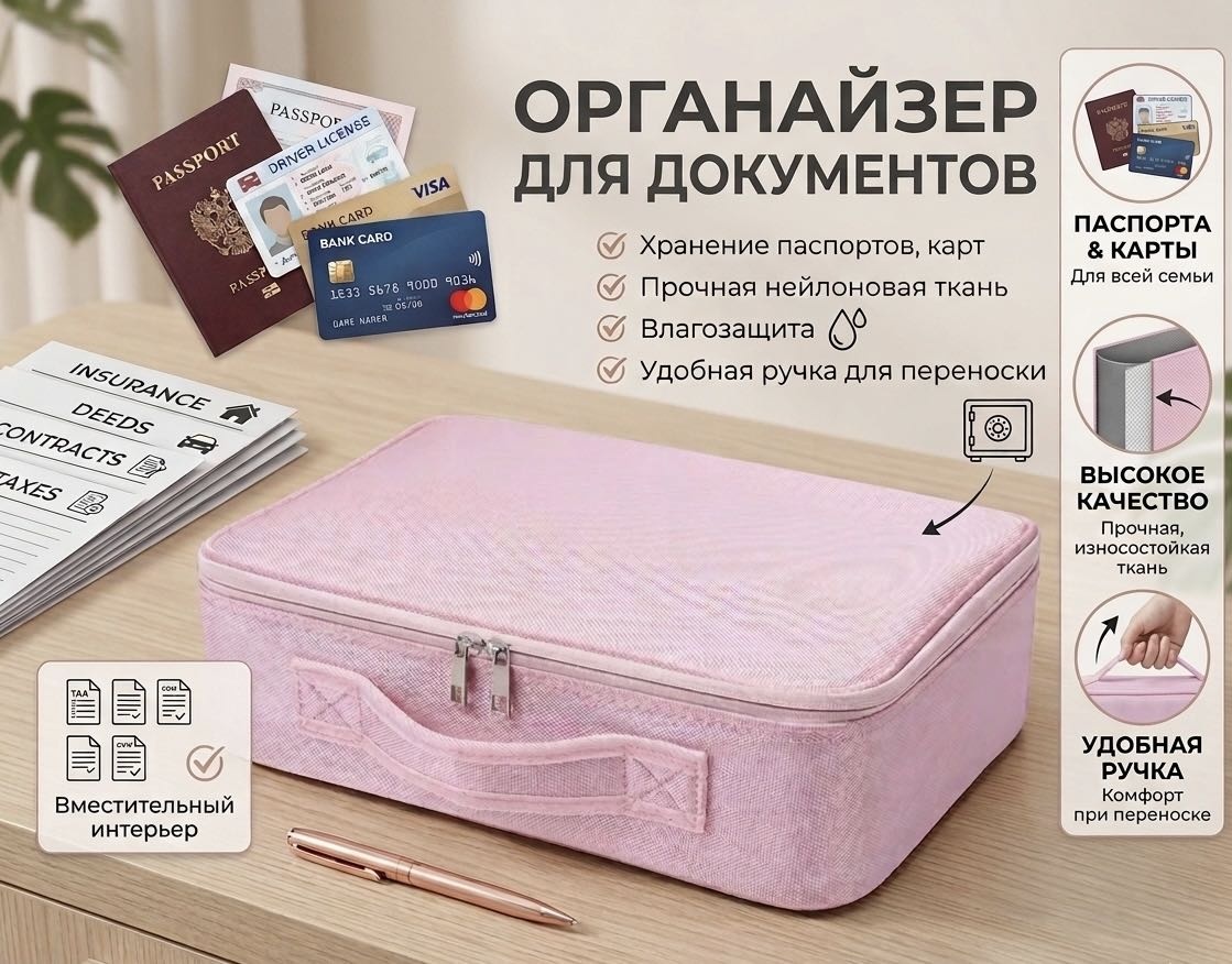 Обложка для документов, нейлон, полиэстер