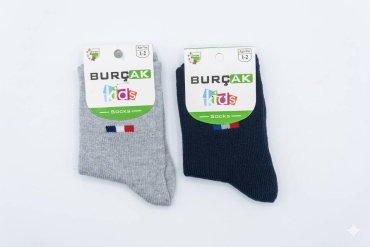 Носки BURCAK 907311 2 пары черный, серый 1-2