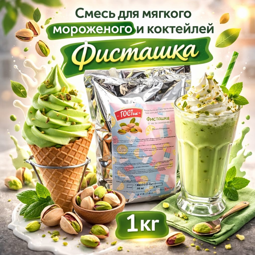 ГОСТик смесь для мороженого фисташка 1000 г