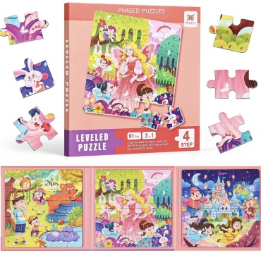 Leveled puzzle Волшебный мир классический 91 деталей
