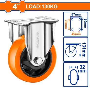 Колесо WADFOW WJL 2341 100x32 мм 1 шт, до 130 кг