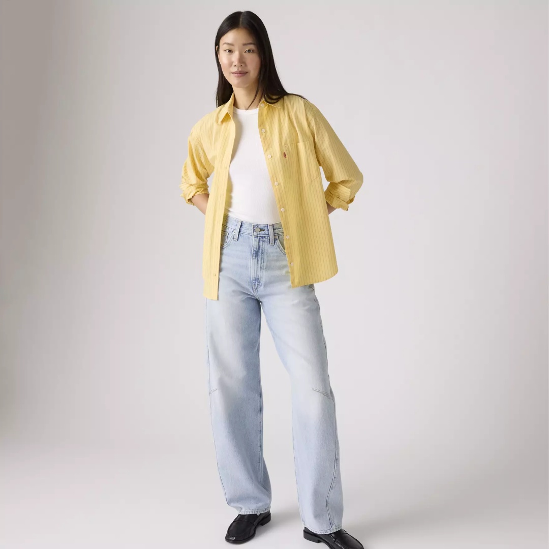 Джинсы багги Levis голубой
