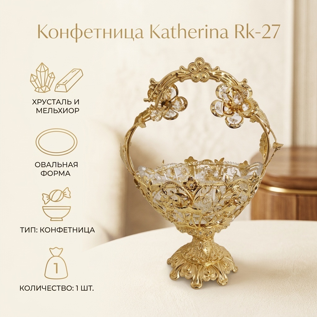Katherina конфетница Rk-27 овальная 1 шт