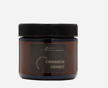 Ароматическая свеча STELLA FRAGRANCE Cinnamon Orange 5 см, 5 шт белый