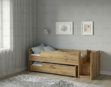 Детская кровать SQC 302.41R, 75x165 см, коричневый