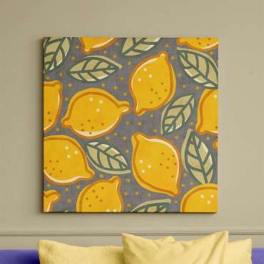 PEMIKAN CRAFT картина Желтые лимоны с листьями 60x60 см