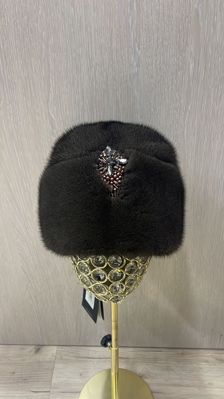Шапка SemiFur размер 56, 57, 58, 59, коричневый