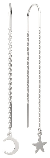 Серьги-цепочки Lucente Silver ZO-0390115 вес 1.22 г серебро, без вставок