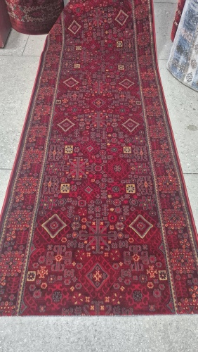 Ковровая дорожка короткий ворс, полипропилен, шелк, 100 см x 3.5 м