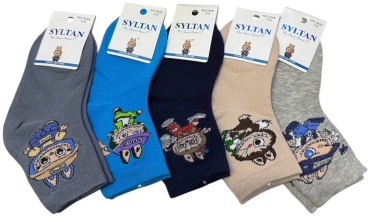 Носки SYLTAN Лабубу 3448 5 пар серый 3-4 годика