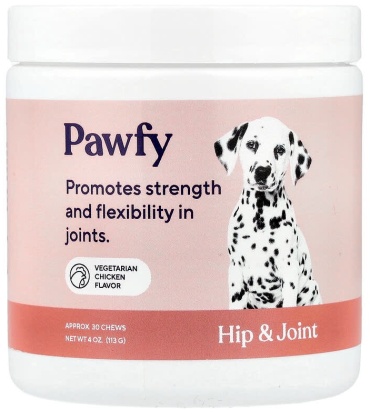 Pawfy Hip & Joint добавка в корм со вкусом вегетарианской курицы для собак от 6 месяцев 30 таблеток