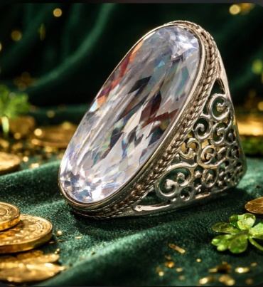 Перстень Silver 925 22449 размер 20 вес 17 г серебро, горный хрусталь